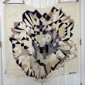 Christian Lacroix Geometric Print Silk Scarf